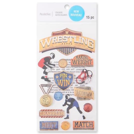 12 Pack: Wrestling Stickers by Recollections™